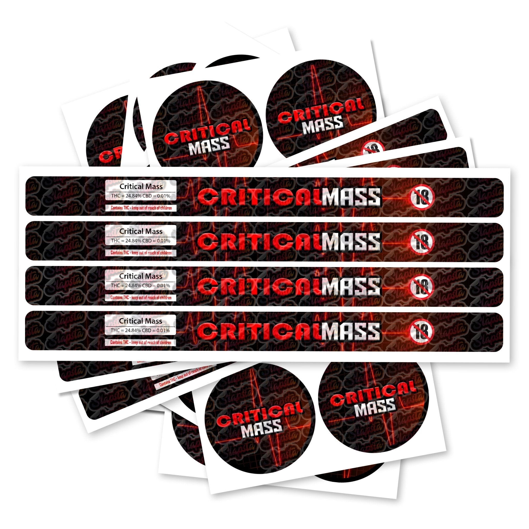 SLAPSTA - Critical Mass Pre-Labeled 3.5g Self-Seal Tins