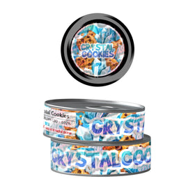 Crystal Cookies Pre-Labeled 3.5g Self-Seal Tins