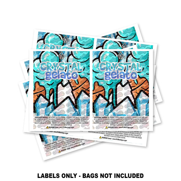 Crystal Gelato Mylar Bag Labels ONLY - SLAPSTA
