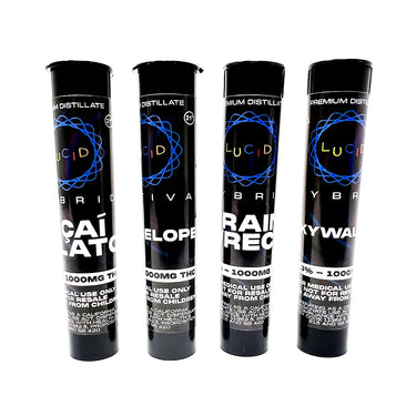 Custom Labeled Vape Pop Top Tubes - 100pcs / Gloss / Clear