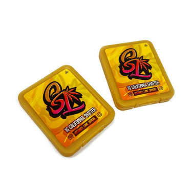 Custom Plastic Flip Containers - 50pcs / Top Label Only / Gloss