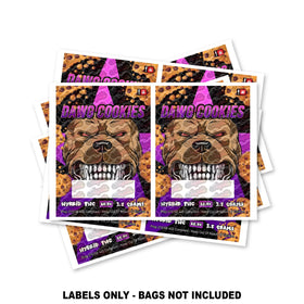 Dawg Cookies Mylar Bag Labels ONLY