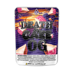 Death By Cake OG Mylar Pouches Pre-Labeled