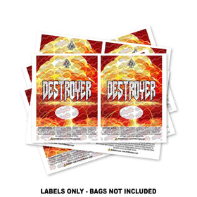 Destroyer Mylar Bag Labels ONLY