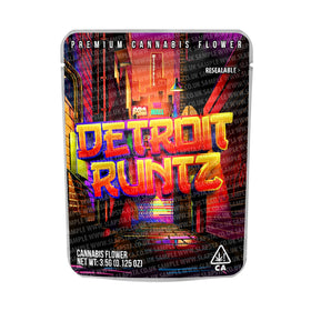 Pochettes Mylar Detroit Runtz pré-étiquetées 