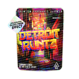 Pochettes Mylar Detroit Runtz SFX pré-étiquetées 