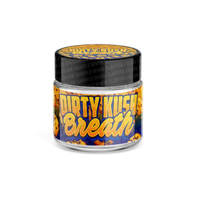 Pots en verre Dirty Kush Breath pré-étiquetés