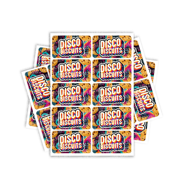 Disco Biscuits Rectangle / Pre-Roll Labels - SLAPSTA