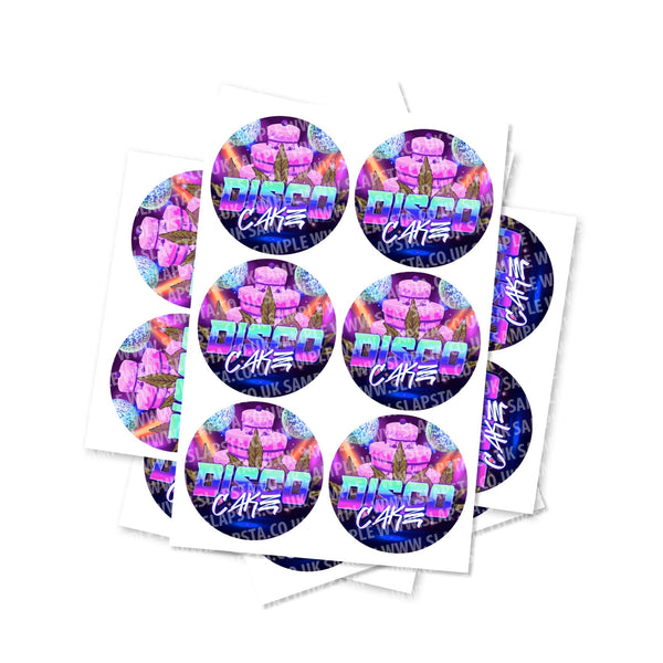 Disco Cake Circular Stickers - SLAPSTA