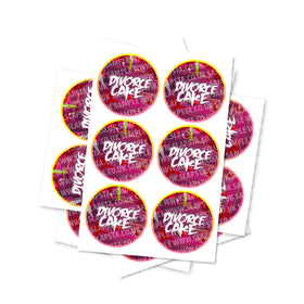 Divorce Cake Circular Stickers