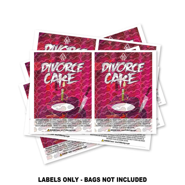 Divorce Cake Mylar Bag Labels ONLY - SLAPSTA