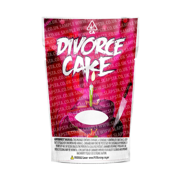 Divorce Cake Mylar Pouches Pre-Labeled - SLAPSTA