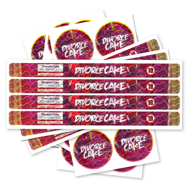 Divorce Cake Pre - Labeled 3.5g Self - Seal Tins - 60pcs