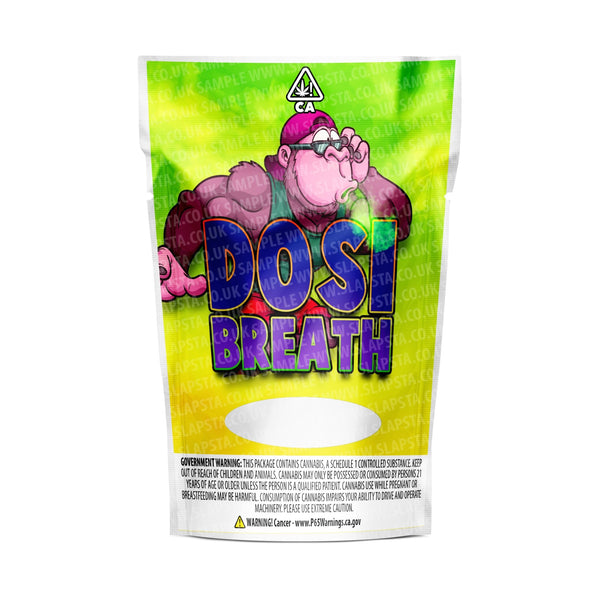 Dosi-Breath Mylar Pouches Pre-Labeled - SLAPSTA