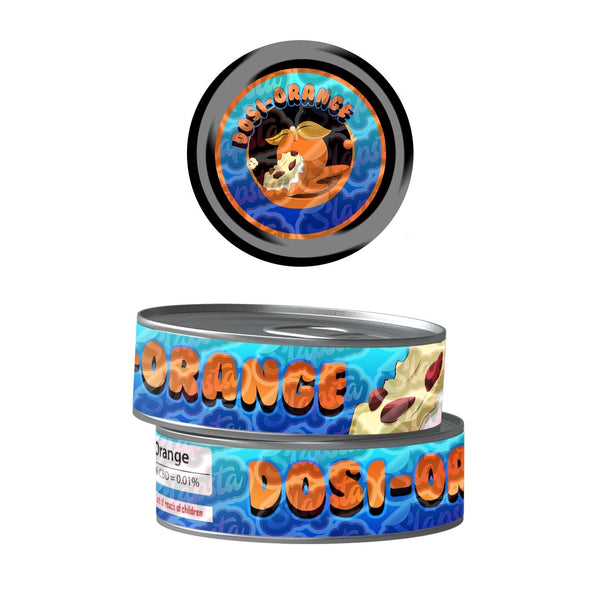 Dosi-Orange Pre-Labeled 3.5g Self-Seal Tins - SLAPSTA