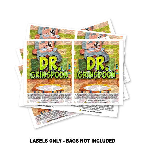 Dr Grinspoon Mylar Bag Labels ONLY - SLAPSTA