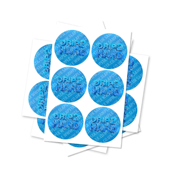 Drip 2 Hard Circular Stickers - SLAPSTA