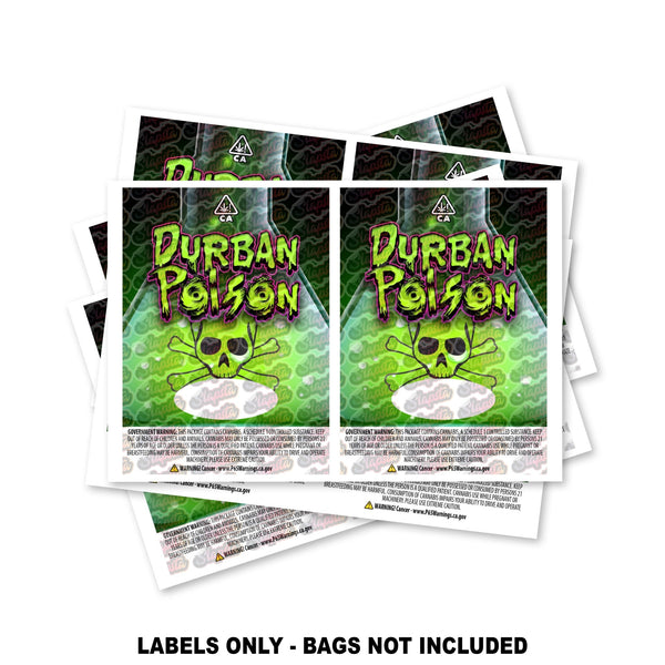Durban Poison Mylar Bag Labels ONLY - SLAPSTA