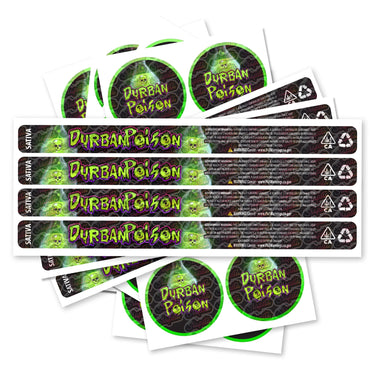 Durban Poison Pre - Labeled 3.5g Self - Seal Tins - 60pcs