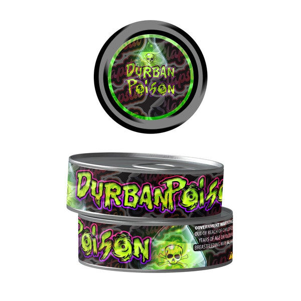 Durban Poison Pre-Labeled 3.5g Self-Seal Tins - SLAPSTA