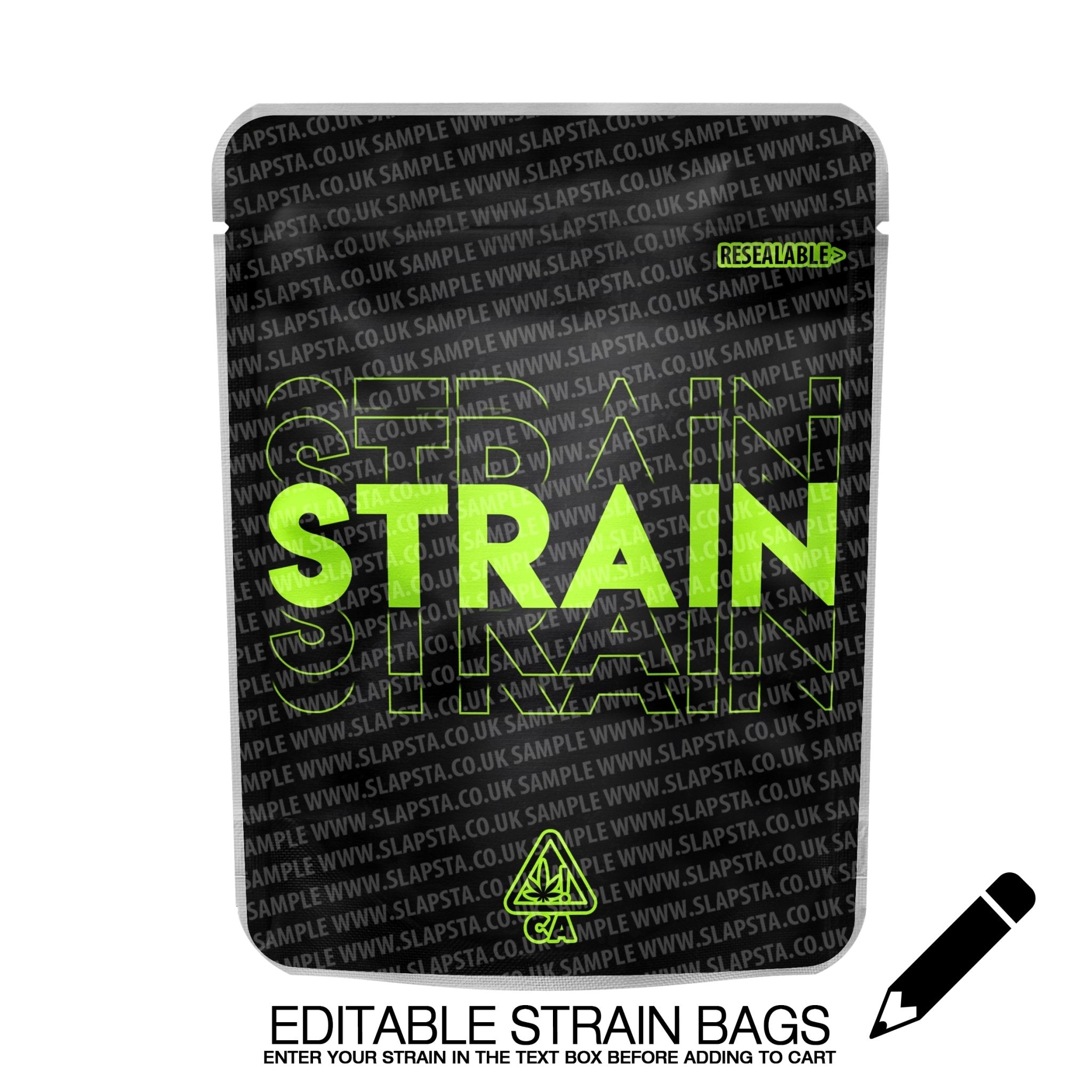 Pre Strain Dead Rocking SLAPSTA - Editable Strain Mylar Pouches Pre-Labeled