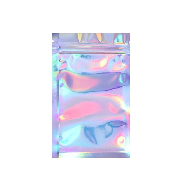 Eighth Ounce (3.5g) Child Resistant Mylar Bags Holographic / Clear - SLAPSTA