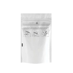 3.5g Mylar Bags Clear/White (CHILDPROOF)