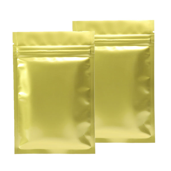 Eighth Ounce (3.5g) Single Seal Mylar Bags Gold / Clear - SLAPSTA