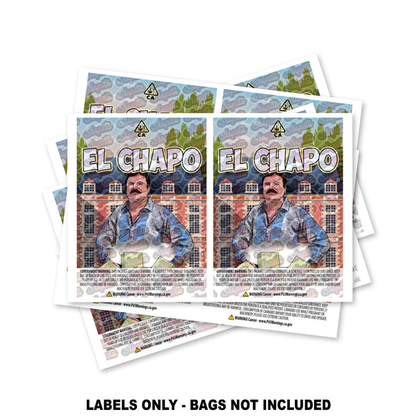 El Chapo Mylar Bag Labels ONLY - SLAPSTA