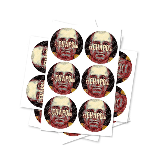 El Chapo OG Circular Stickers - SLAPSTA