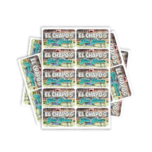 El Chapos Blue Cheese Rectangle / Pre-Roll Labels - SLAPSTA