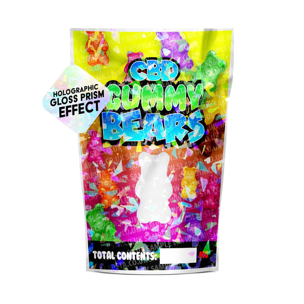 EMPTY CBD Gummy Bears SFX Mylar Pouches Pre-Labeled - SLAPSTA