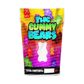 EMPTY Edible THC Gummy Bears Mylar Pouches Pre-Labeled