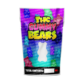 EMPTY Edible THC Gummy Bears Mylar Pouches Pre-Labeled