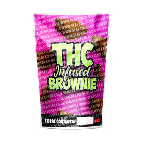 EMPTY Edible THC infused Brownie Mylar Pouches Pre-Labeled