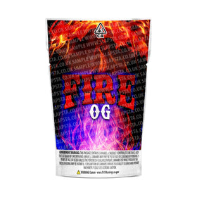 Fire OG Mylar Pouches Pre-Labeled