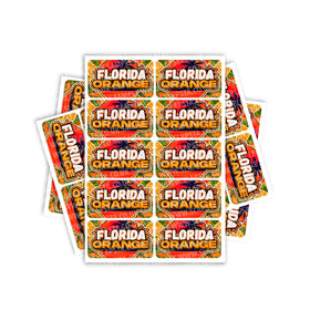 Florida Orange Rectangle / Pre-Roll Labels