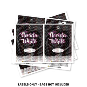 Florida White Mylar Bag Labels ONLY
