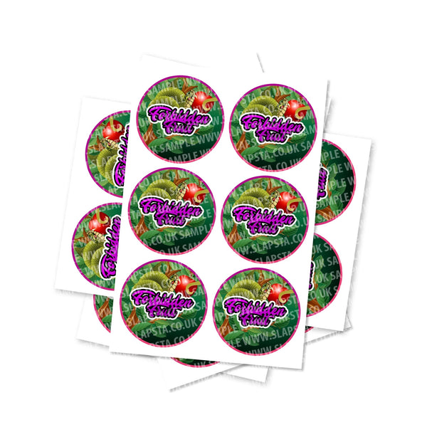 Forbidden Fruit Circular Stickers - SLAPSTA