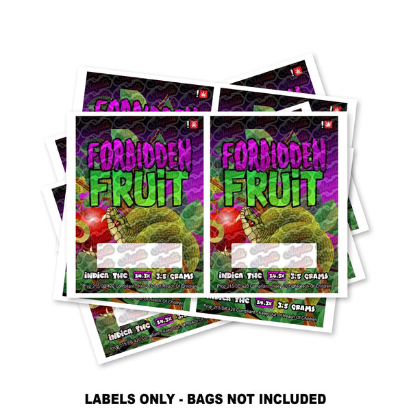 Forbidden Fruit Mylar Bag Labels ONLY - SLAPSTA