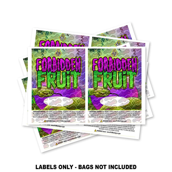 Forbidden Fruit Mylar Bag Labels ONLY - SLAPSTA