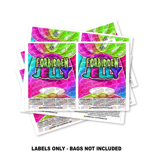 Forbidden Jelly Mylar Bag Labels ONLY - SLAPSTA