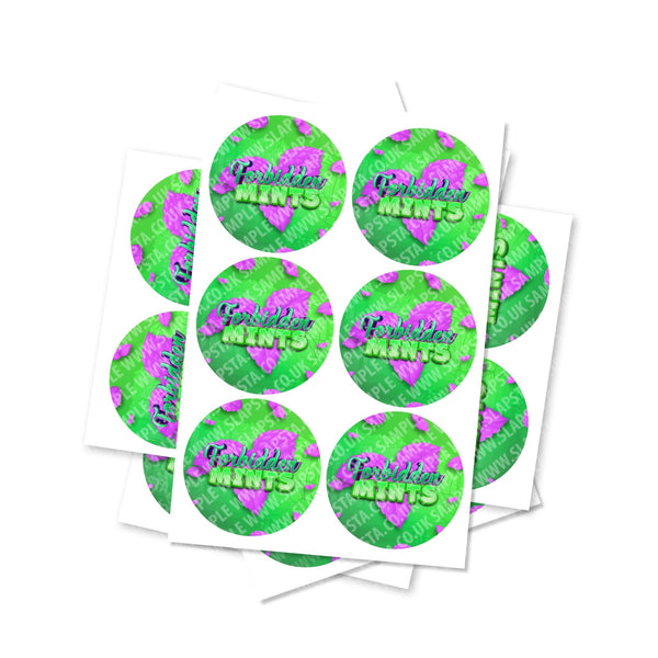 Forbidden Mintz Circular Stickers - SLAPSTA