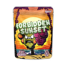 Forbidden Sunset Mylar Pouches Pre-Labeled