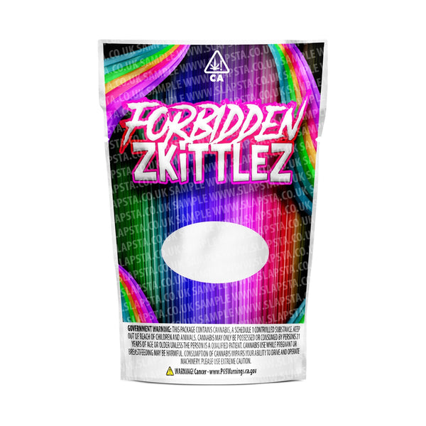 Forbidden Zkittlez Mylar Pouches Pre-Labeled - SLAPSTA