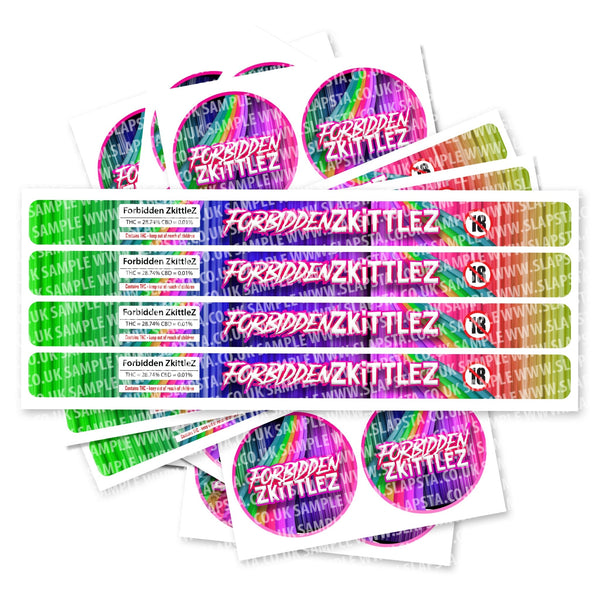 Forbidden Zkittlez Pressitin Strain Labels - SLAPSTA