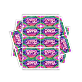 Étiquettes rectangulaires / pré-enroulées interdites Zkittlez