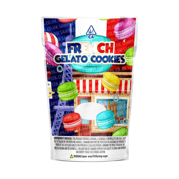 French Gelato Cookies Mylar Pouches Pre-Labeled - SLAPSTA