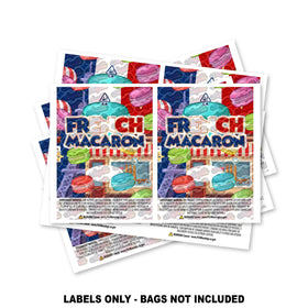 French Macaron Mylar Bag Labels ONLY