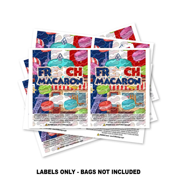 French Macaron Mylar Bag Labels ONLY - SLAPSTA